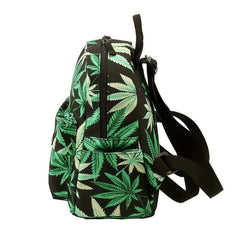 Leaf Pattern Backpack Mini Schoolbag for Girls Boys