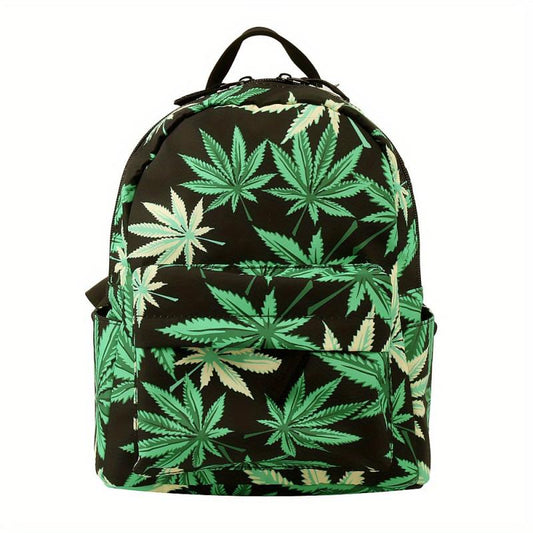 Leaf Pattern Backpack Mini Schoolbag for Girls Boys