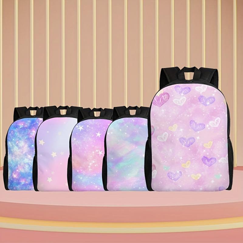Starry Sky Pattern Backpack Large Capacity Laptop Storage Bag
