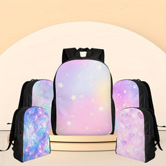 Starry Sky Pattern Backpack Large Capacity Laptop Storage Bag