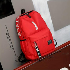 Canvas Student Schoolbag Large Capacity Backpack Zipper