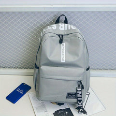 Canvas Student Schoolbag Large Capacity Backpack Zipper