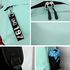 Canvas Student Schoolbag Large Capacity Backpack Zipper