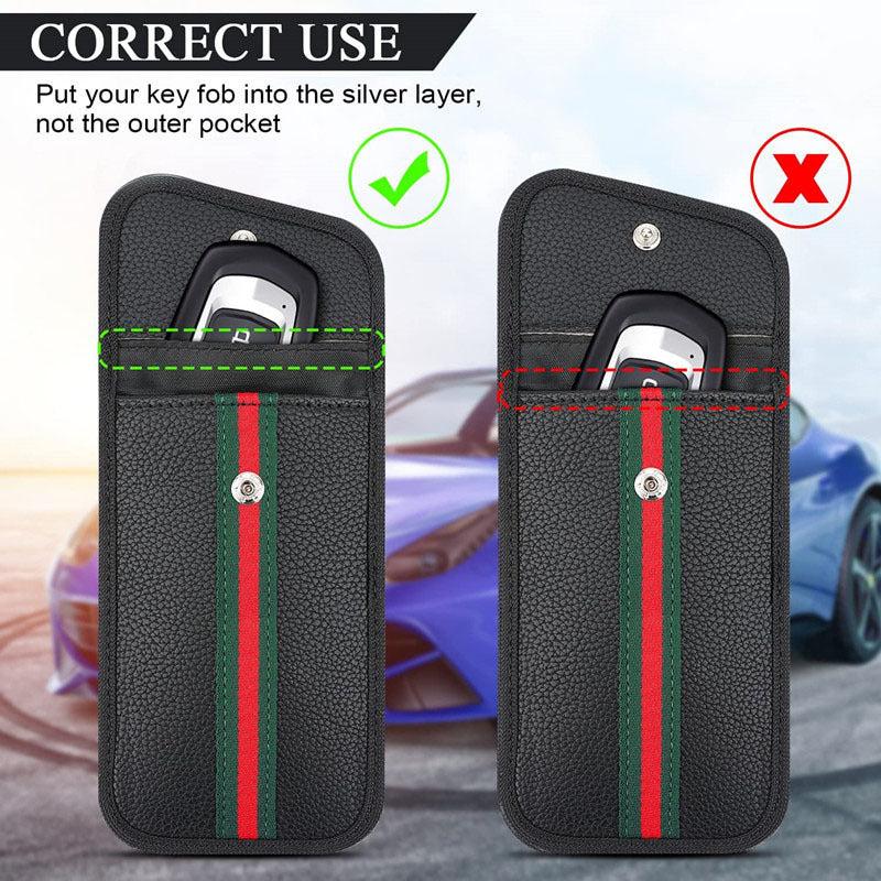 Faraday Car Key Fob Protector RFID Block Anti Theft Car Key Bag Pouch