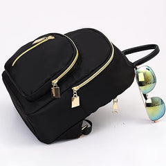 Men's Solid Nylon Backpack for Work Travel