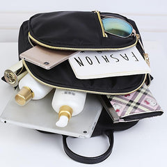 Men's Solid Nylon Backpack for Work Travel
