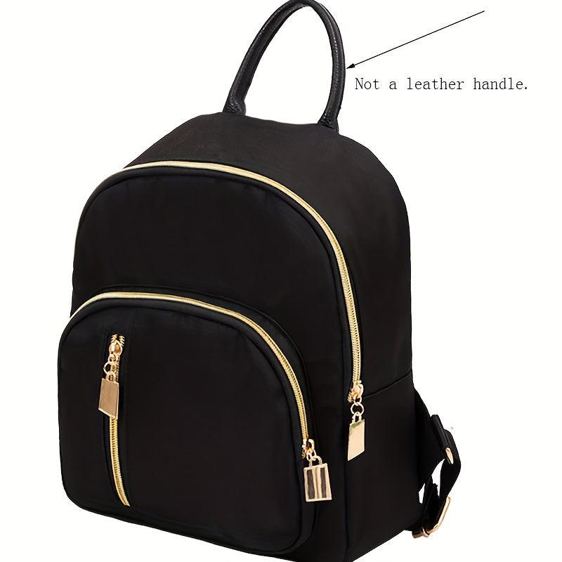 Men's Solid Nylon Backpack for Work Travel