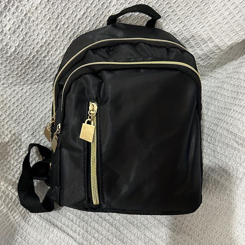 Men's Solid Nylon Backpack for Work Travel