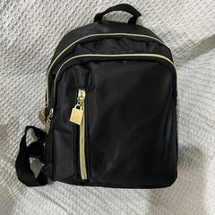 Men's Solid Nylon Backpack for Work Travel