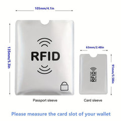 12pcs RFID Blocking Card Holders Credit Card Protector Sleeve
