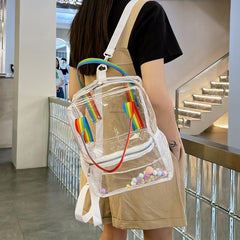 Summer Rainbow PVC Backpack Stadium Approved Shoulder Bag