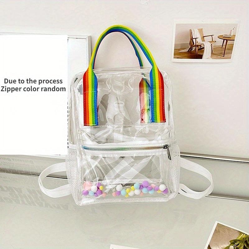 Summer Rainbow PVC Backpack Stadium Approved Shoulder Bag