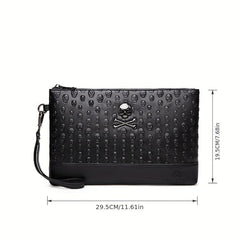 Halloween Skull Head Wallet Punk Style Purses Clutch Bag