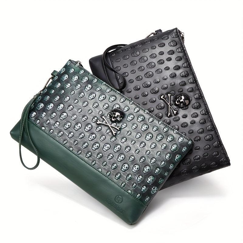 Halloween Skull Head Wallet Punk Style Purses Clutch Bag