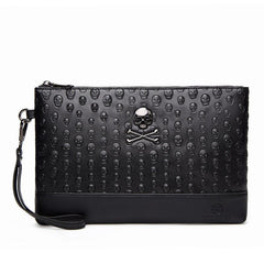 Halloween Skull Head Wallet Punk Style Purses Clutch Bag