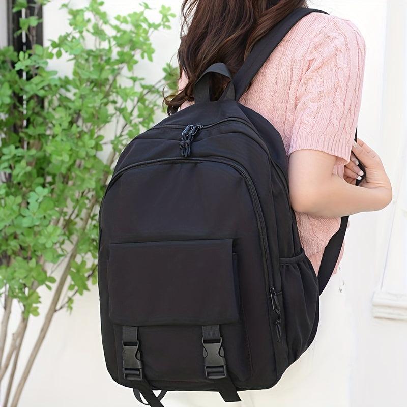 Solid Backpack Couple Backpack High School Student Schoolbags
