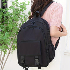 Solid Backpack Couple Backpack High School Student Schoolbags