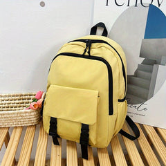 Solid Backpack Couple Backpack High School Student Schoolbags