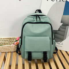 Solid Backpack Couple Backpack High School Student Schoolbags