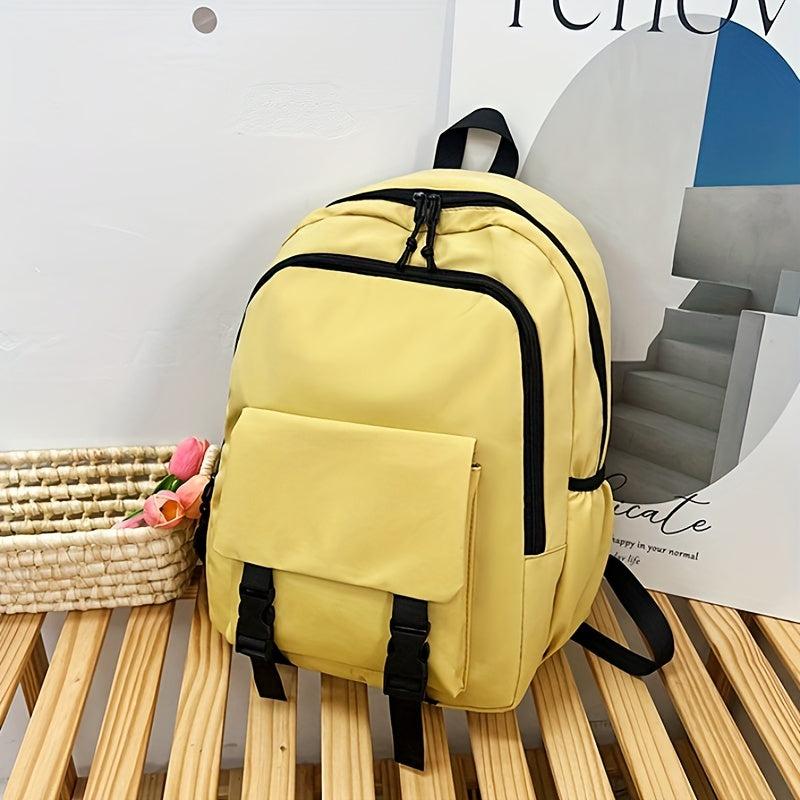 Solid Backpack Couple Backpack High School Student Schoolbags