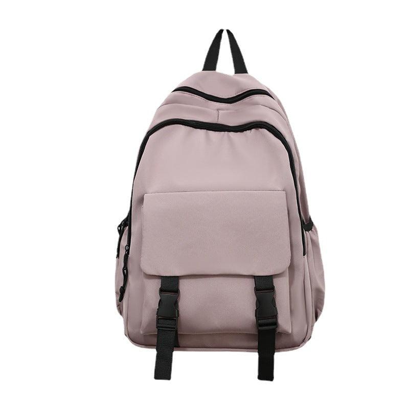 Solid Backpack Couple Backpack High School Student Schoolbags