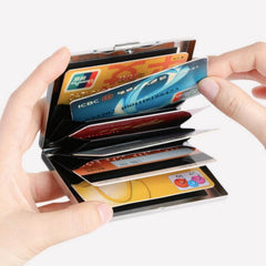 RFID Blocking Aluminum Metal Slim Wallet Men's Card Holder