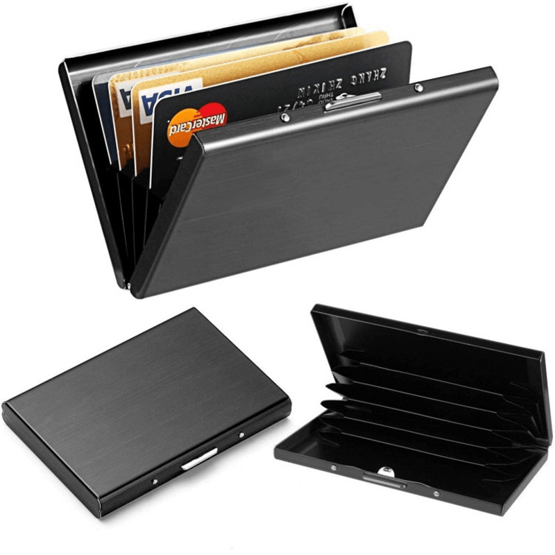 RFID Blocking Aluminum Metal Slim Wallet Men's Card Holder