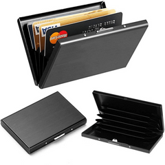 RFID Blocking Aluminum Metal Slim Wallet Men's Card Holder