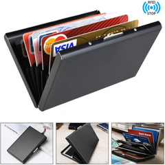 RFID Blocking Aluminum Metal Slim Wallet Men's Card Holder