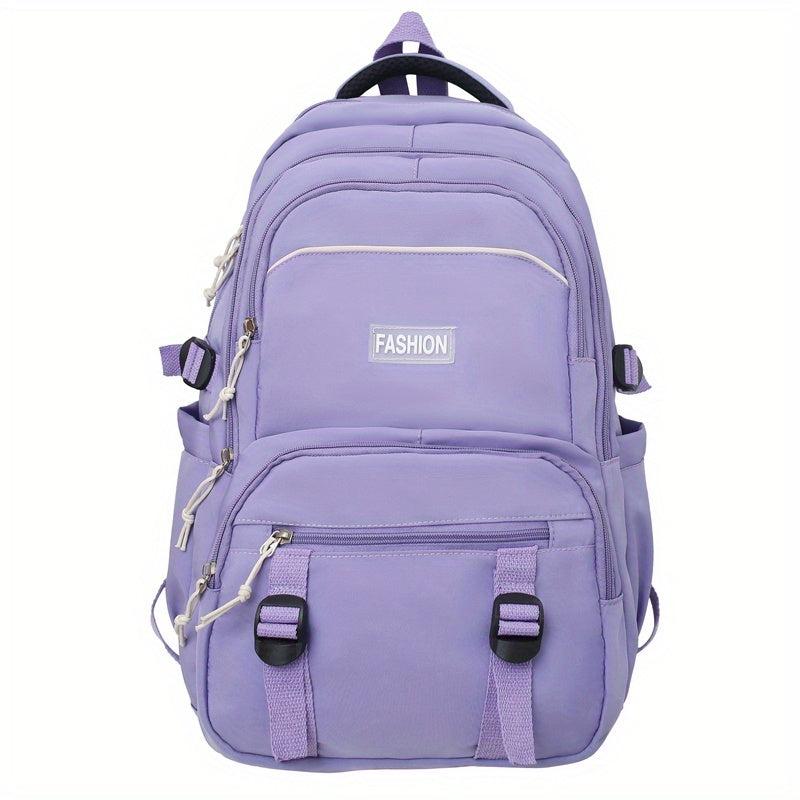 Large capacity Solid Backpack Travel Bag Schoolbag Boys Girls Men Women Backpack