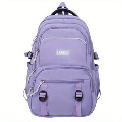 Large capacity Solid Backpack Travel Bag Schoolbag Boys Girls Men Women Backpack