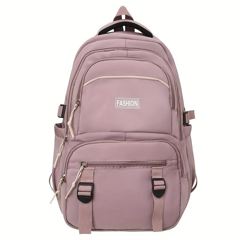 Large capacity Solid Backpack Travel Bag Schoolbag Boys Girls Men Women Backpack