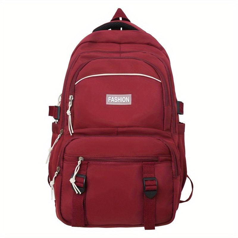 Large capacity Solid Backpack Travel Bag Schoolbag Boys Girls Men Women Backpack