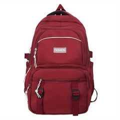 Large capacity Solid Backpack Travel Bag Schoolbag Boys Girls Men Women Backpack