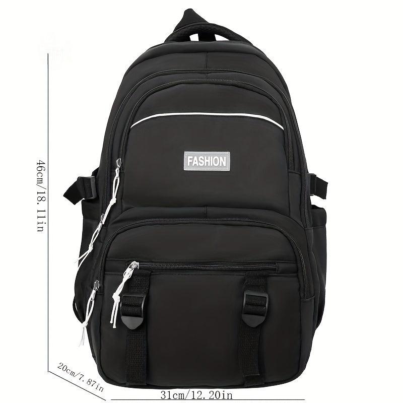 Large capacity Solid Backpack Travel Bag Schoolbag Boys Girls Men Women Backpack