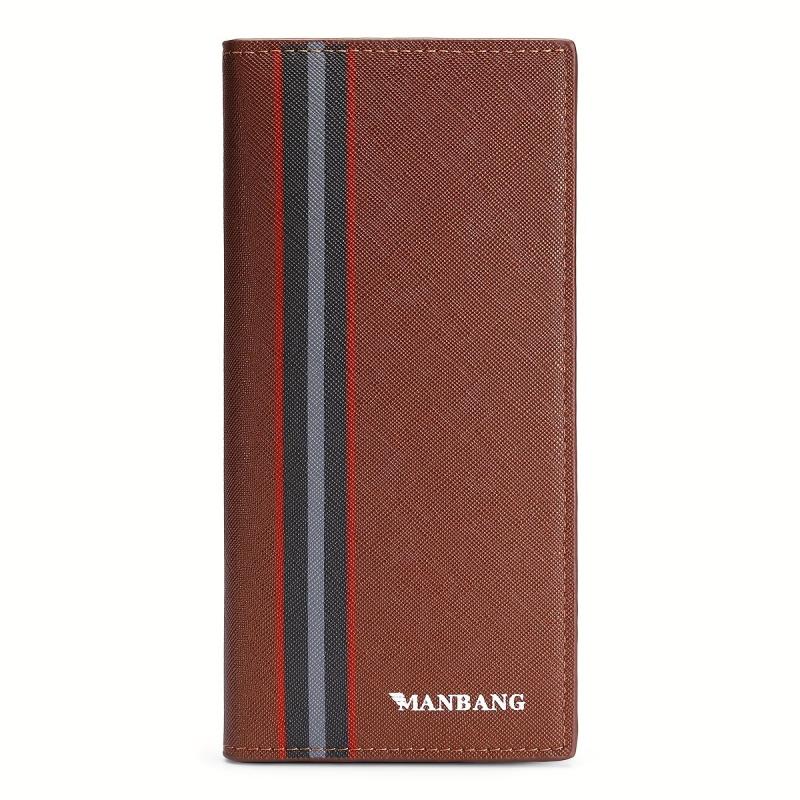 Men's Leather Long Wallet Card Holder Clutch Bag Pouch Money Clip