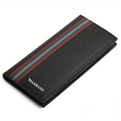 Men's Leather Long Wallet Card Holder Clutch Bag Pouch Money Clip