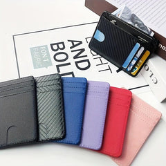 Men's Slim Wallet Front Pocket RFID Blocking Credit Card Holder