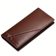 Men's Leather Long Wallet Card Holder Clutch Bag Pouch Money Clip
