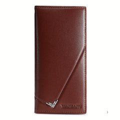 Men's Leather Long Wallet Card Holder Clutch Bag Pouch Money Clip