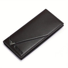 Men's Leather Long Wallet Card Holder Clutch Bag Pouch Money Clip