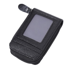 RFID Credit Card Holder Wallet Zipper PU Leather