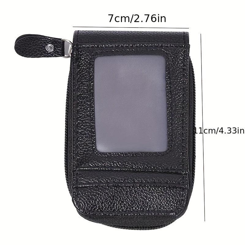 RFID Credit Card Holder Wallet Zipper PU Leather
