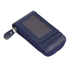 RFID Credit Card Holder Wallet Zipper PU Leather