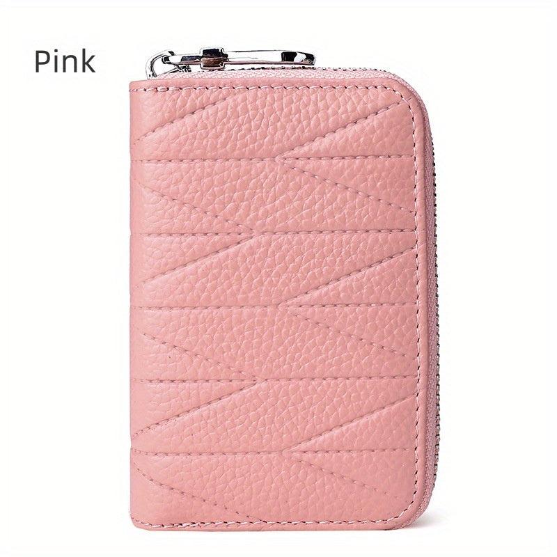 RFID Blocking Leather Credit Card Holder Wallet Zipper Case Men's Gift