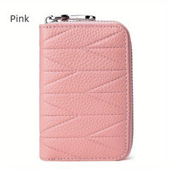 RFID Blocking Leather Credit Card Holder Wallet Zipper Case Men's Gift