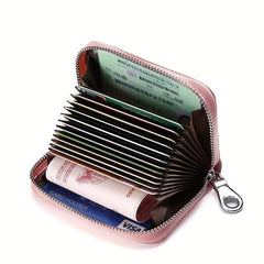 RFID Blocking Leather Credit Card Holder Wallet Zipper Case Men's Gift