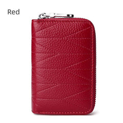 RFID Blocking Leather Credit Card Holder Wallet Zipper Case Men's Gift
