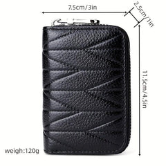 RFID Blocking Leather Credit Card Holder Wallet Zipper Case Men's Gift