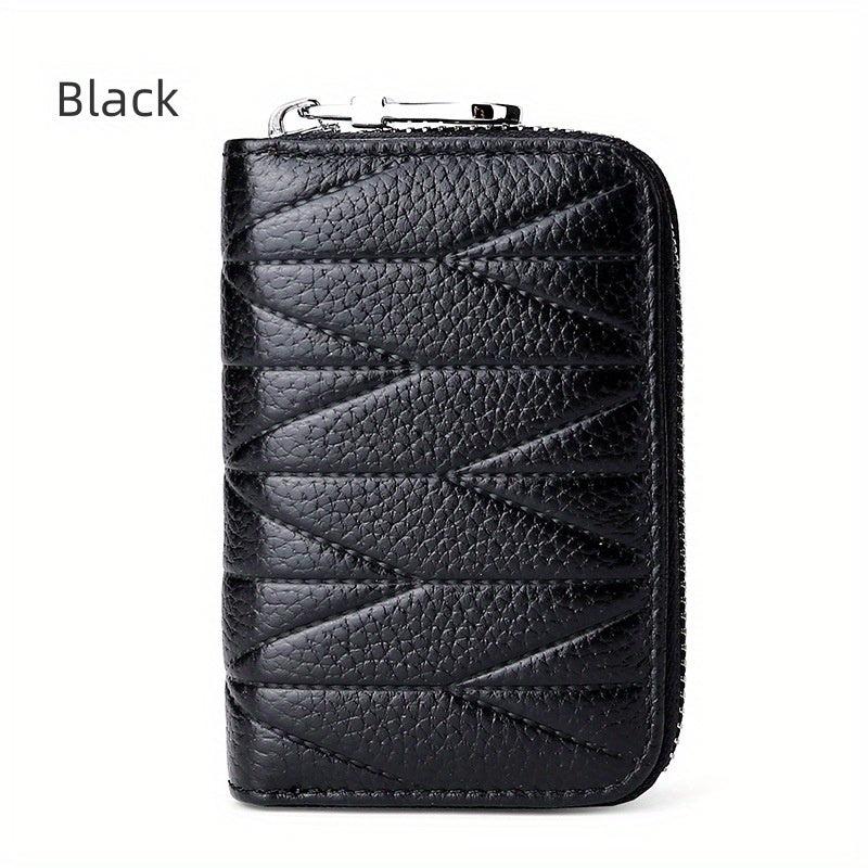 RFID Blocking Leather Credit Card Holder Wallet Zipper Case Men's Gift